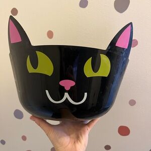 PLASTIC BLACK CAT ORGANIZING DECOR BUCKET